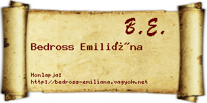 Bedross Emiliána névjegykártya
